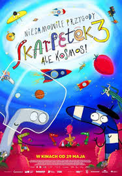 Plakat wydarzenia:  NIESAMOWITE PRZYGODY SKARPETEK 3. ALE KOSMOS! 